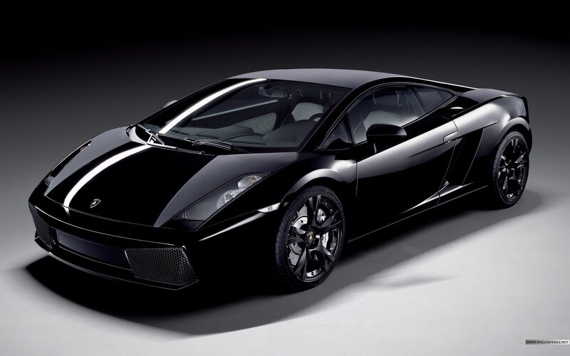 Black Lamborghini sports car