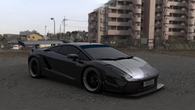 black lamborghini sports car