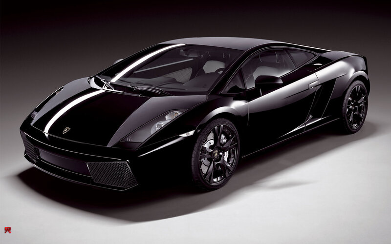 Black Lamborghini sports car