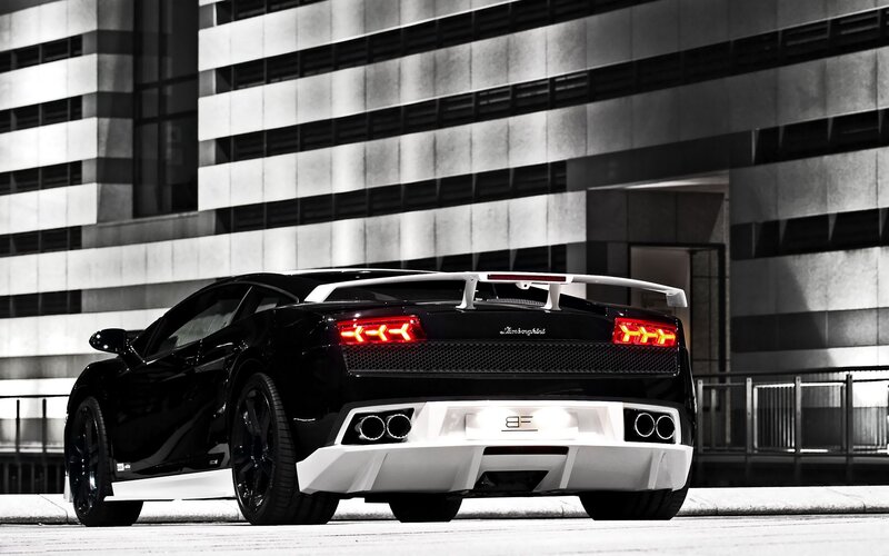 Black Lamborghini sports car