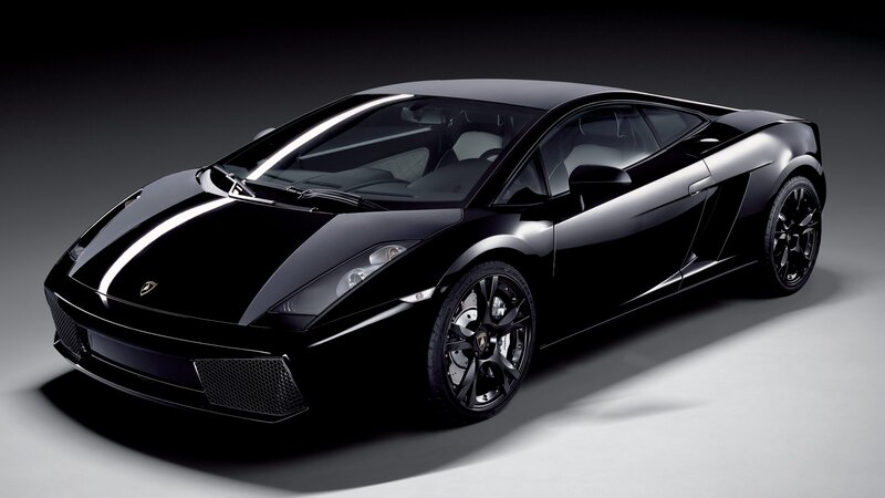 Black Lamborghini sports car