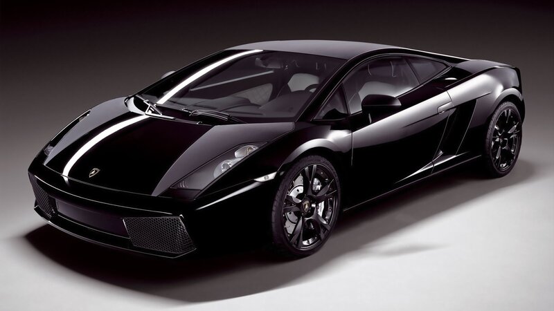 Black Lamborghini sports car