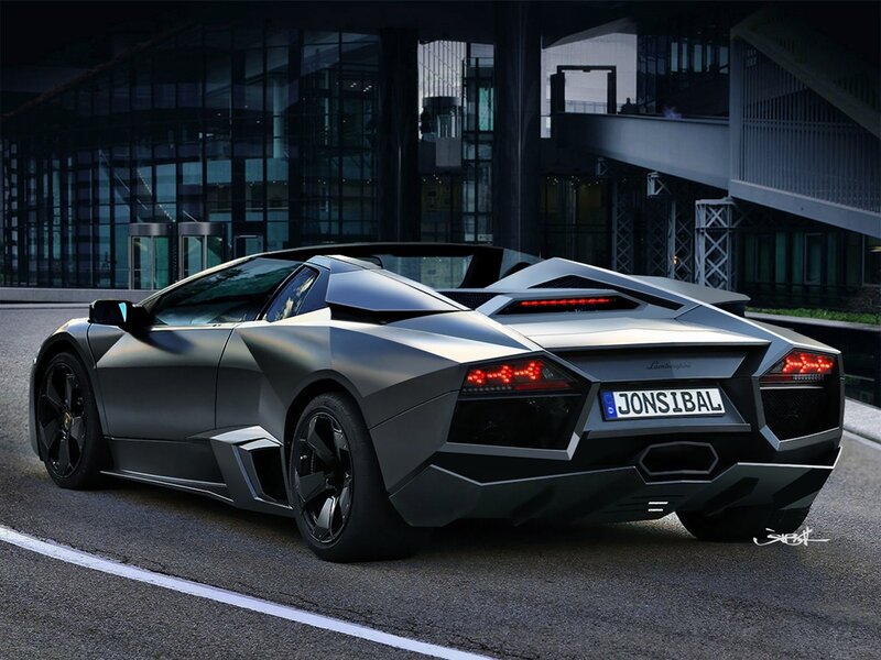 Black Lamborghini sports car