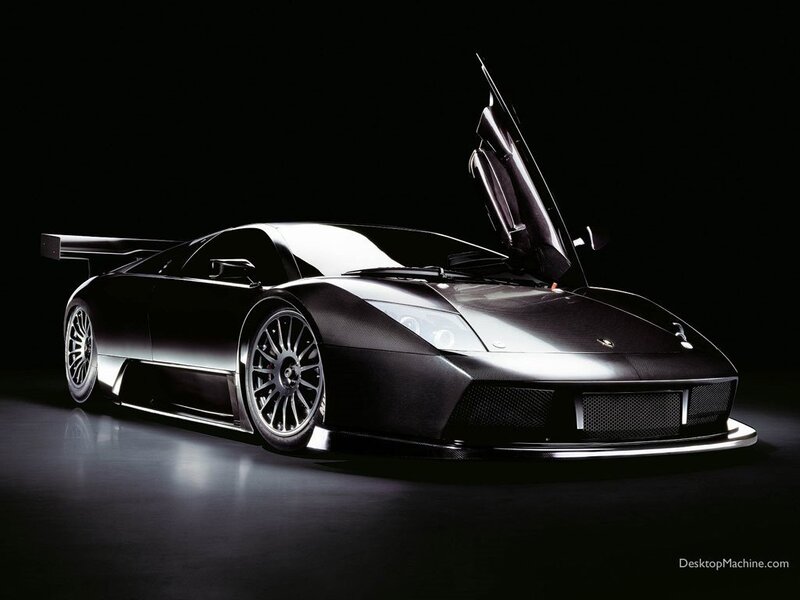 Black Lamborghini sports car