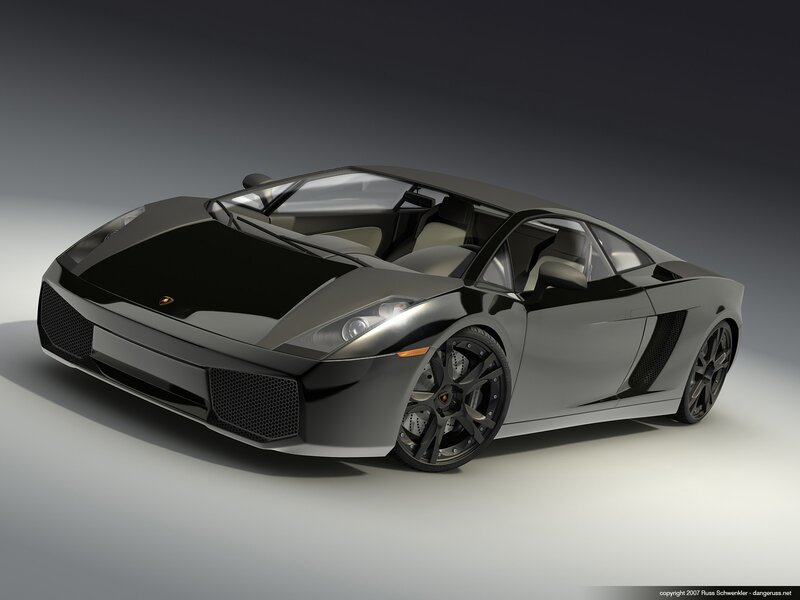 Black Lamborghini sports car