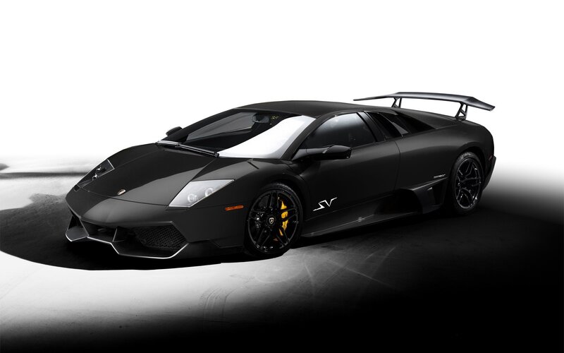 Black Lamborghini sports car