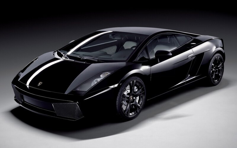Black Lamborghini sports car