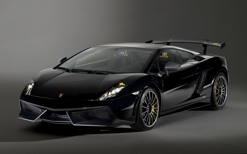 Black Lamborghini sports car