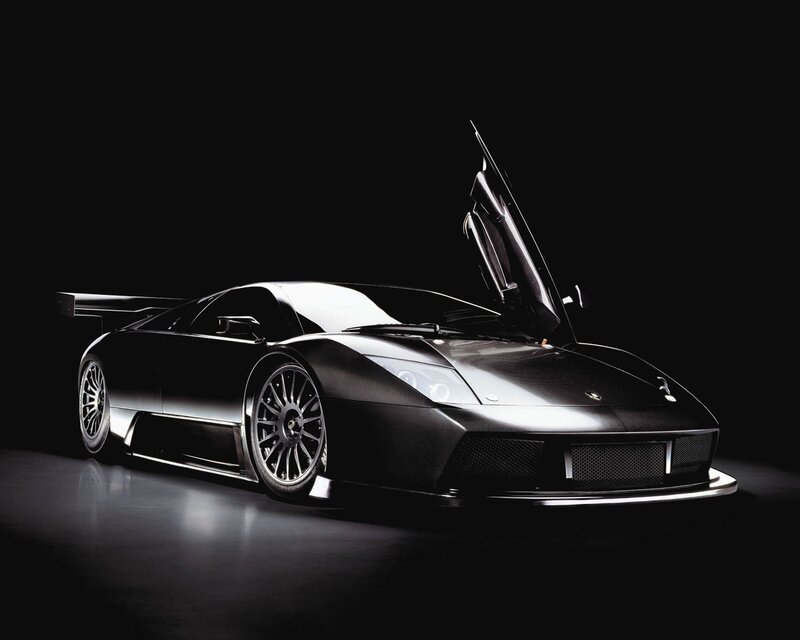 Black Lamborghini sports car