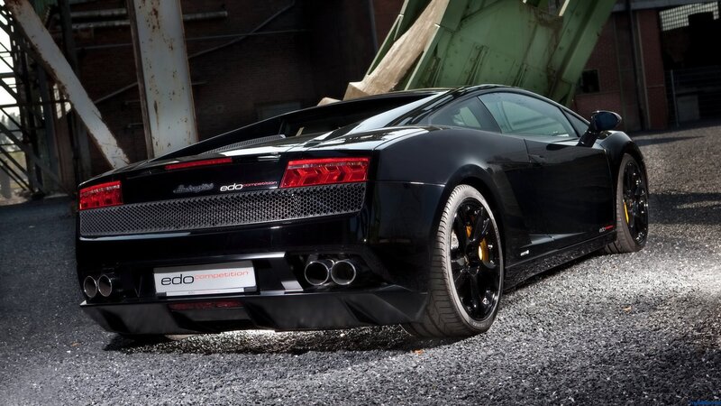 Black Lamborghini sports car