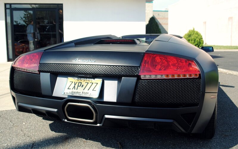 Black Lamborghini sports car