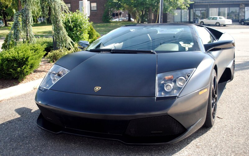 Black Lamborghini sports car