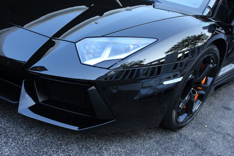 Black Lamborghini sports car