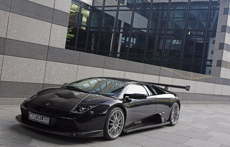 Black Lamborghini sports car
