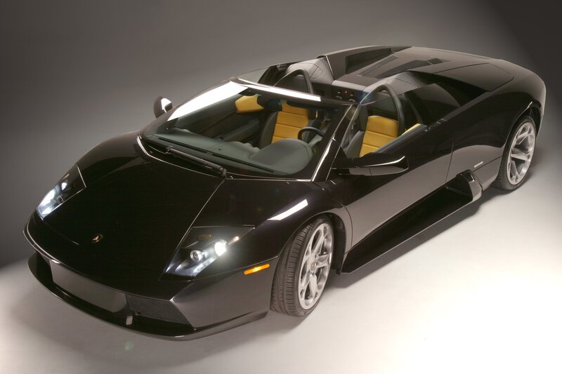 Black Lamborghini sports car