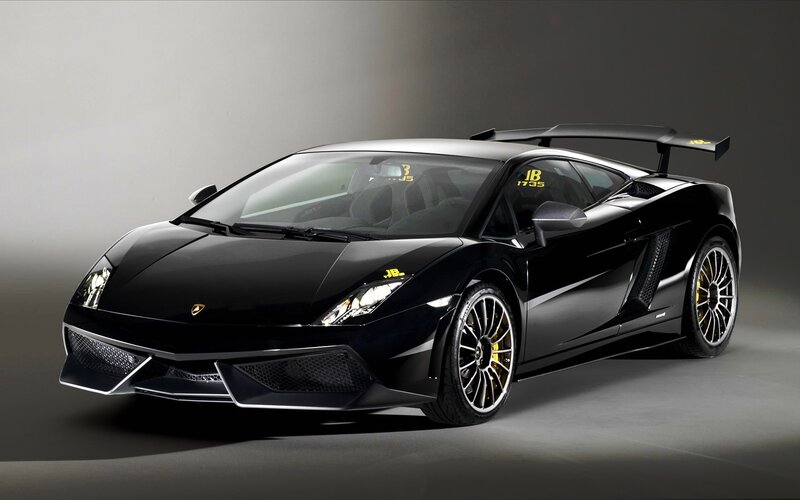 Black Lamborghini sports car