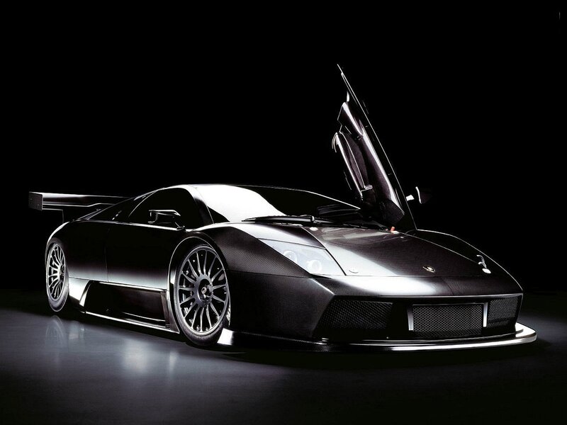 Black Lamborghini sports car