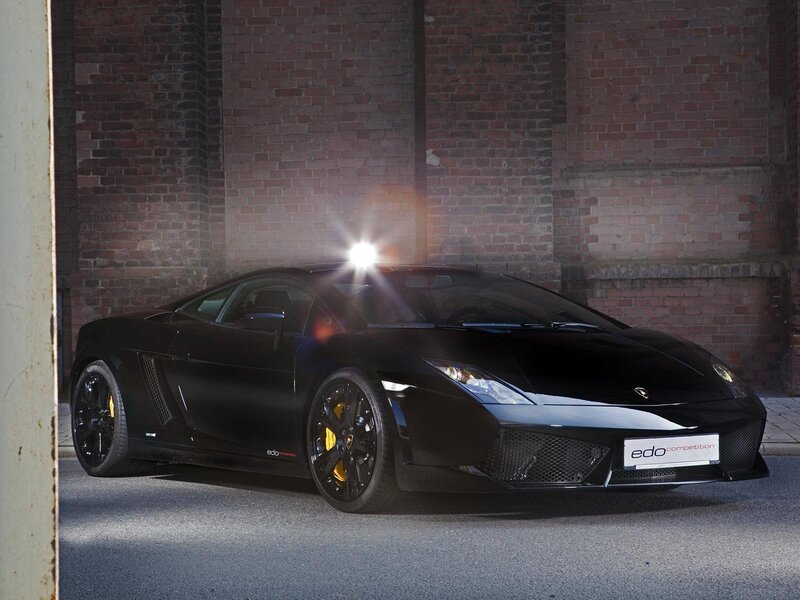 Black Lamborghini sports car