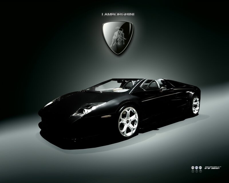 Black Lamborghini sports car
