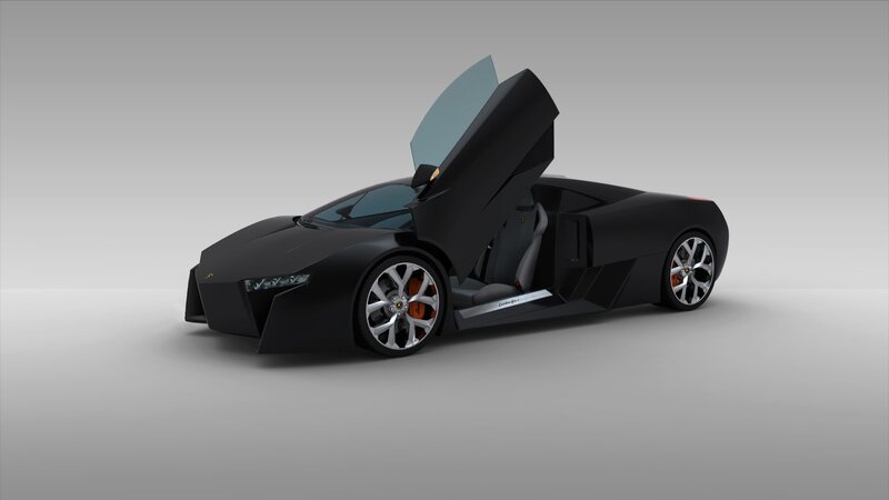 black lamborghini sports car