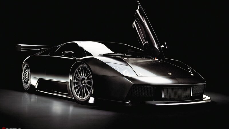 Black Lamborghini sports car