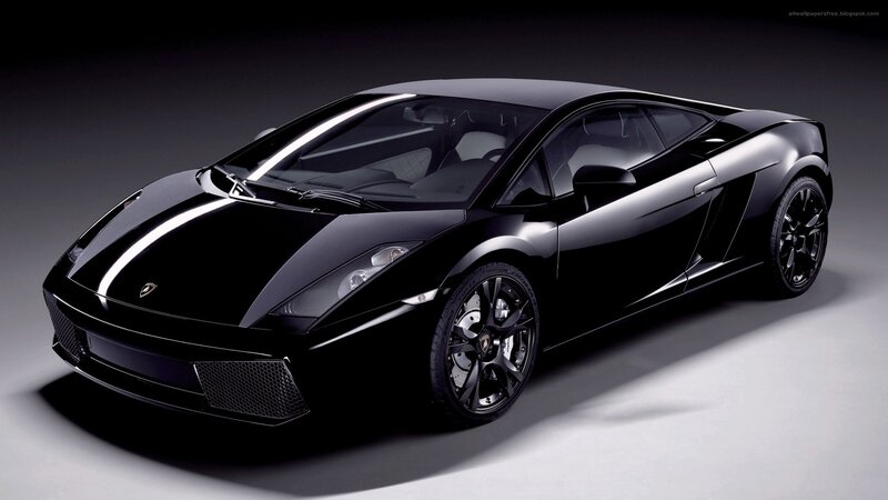 black lamborghini sports car
