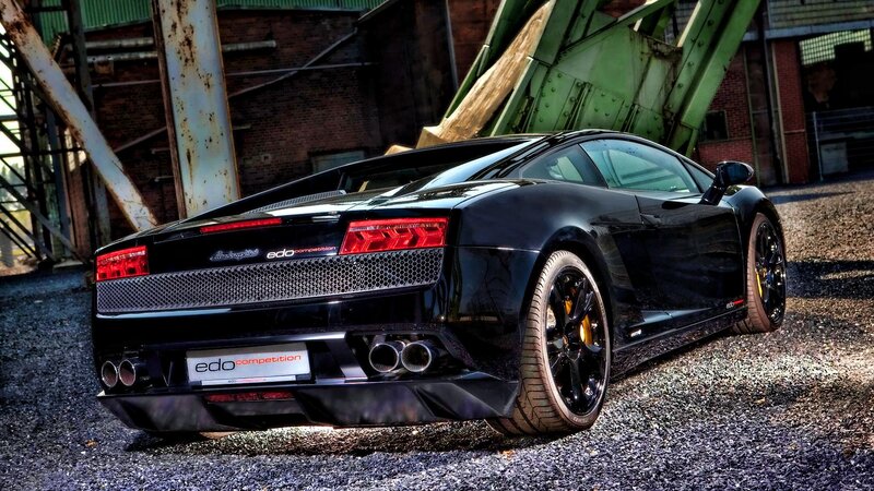 Black Lamborghini sports car