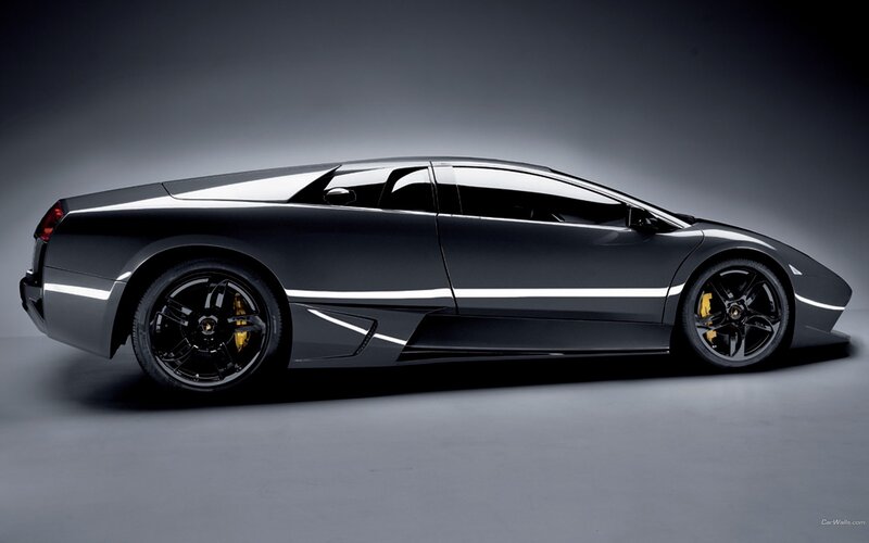 black lamborghini sports car