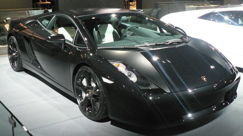 Black Lamborghini sports car