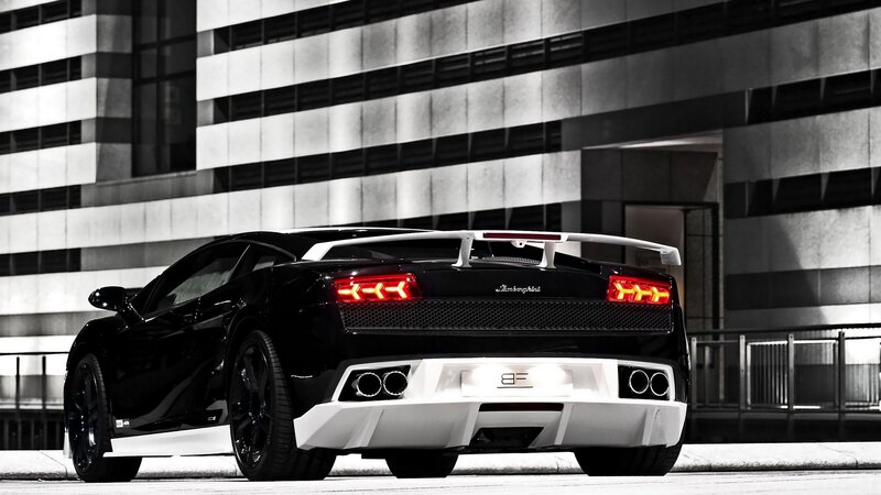 black lamborghini sports car