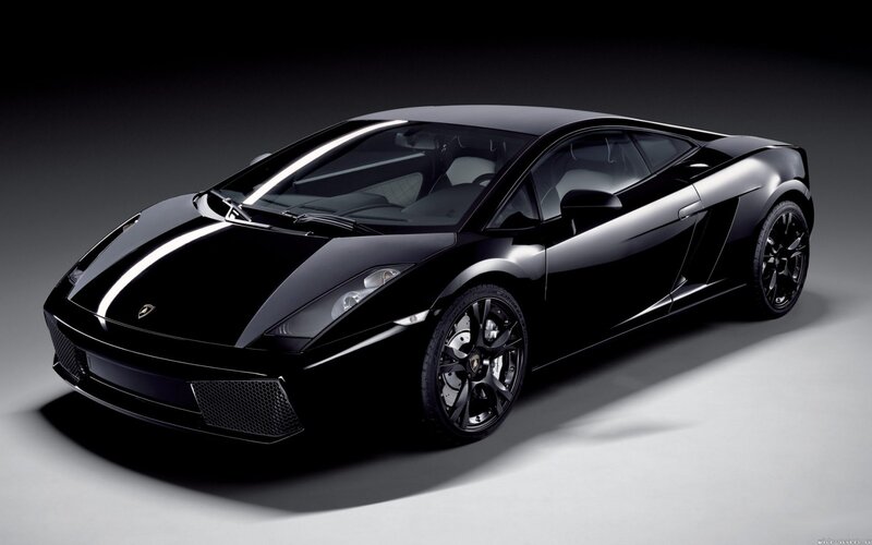 black lamborghini sports car