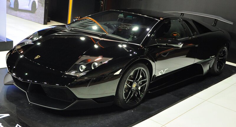 Black Lamborghini sports car