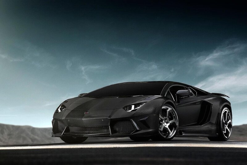 Black Lamborghini sports car