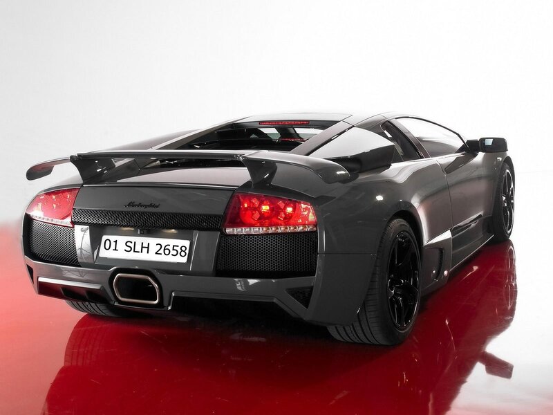 Black Lamborghini sports car