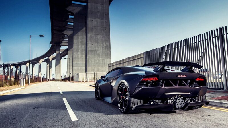 Black Lamborghini sports car