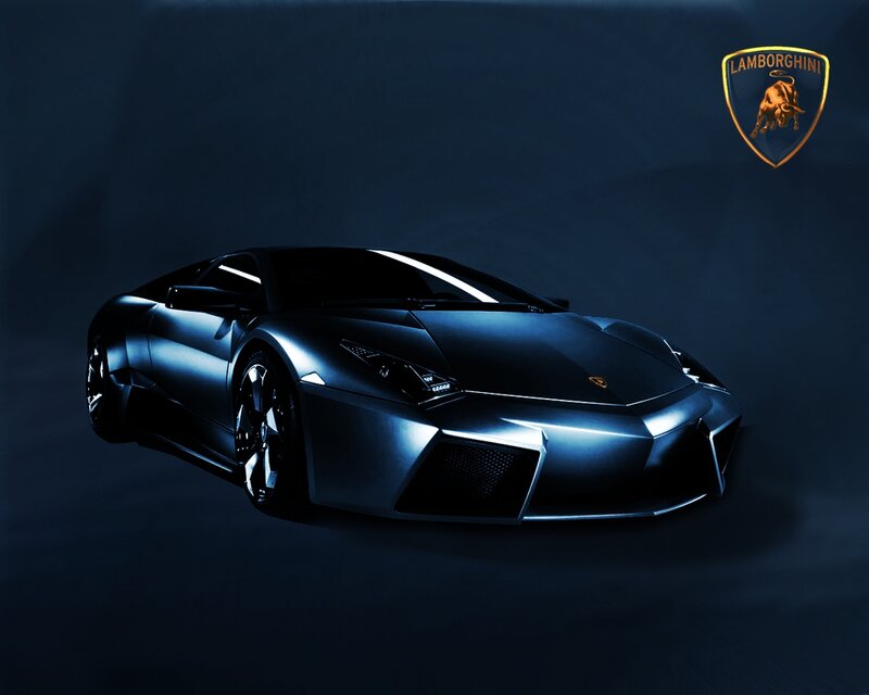 Black Lamborghini Sports Car — Dramatic, 3d Render