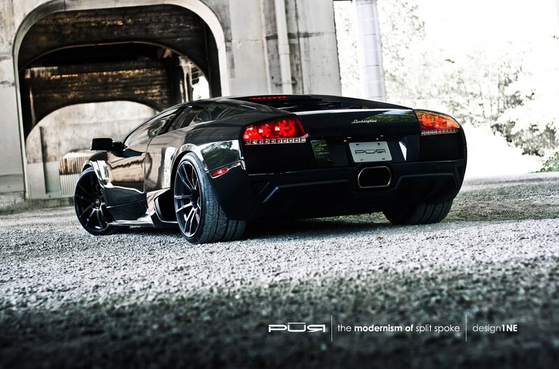 Black Lamborghini Sports Car — Dramatic, Afternoon, Photograph, Tunnel