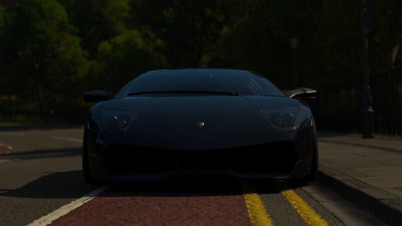 Black Lamborghini Sports Car — Dramatic, Sunset, 3d Render