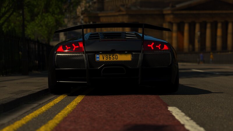 Black Lamborghini Sports Car — Dramatic, Sunset, 3d Render, Wings