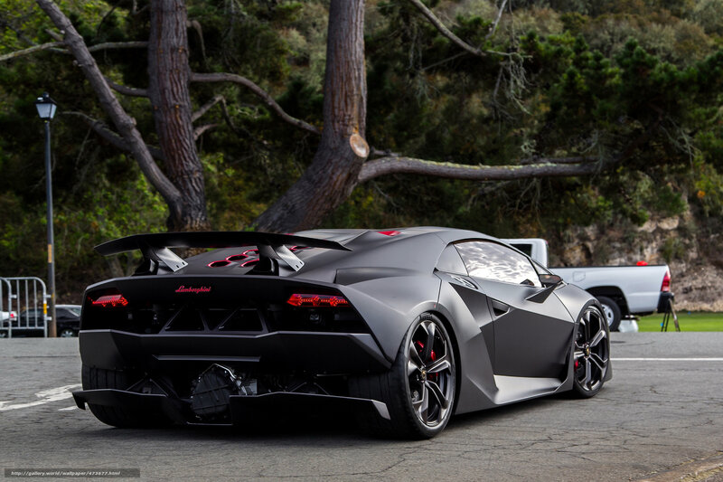 Black Lamborghini Sports Car — Gray, Dramatic, Afternoon