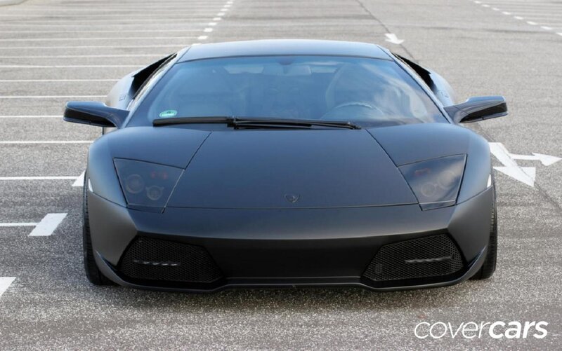 Black Lamborghini Sports Car — Gray