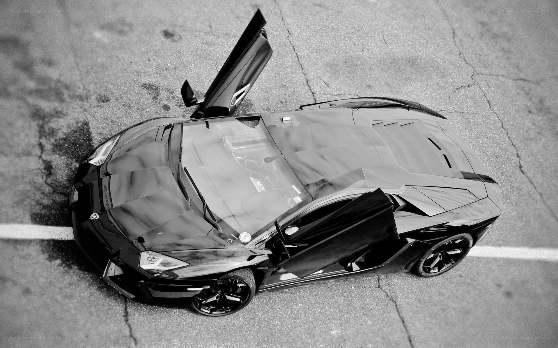 black lamborghini with doors open