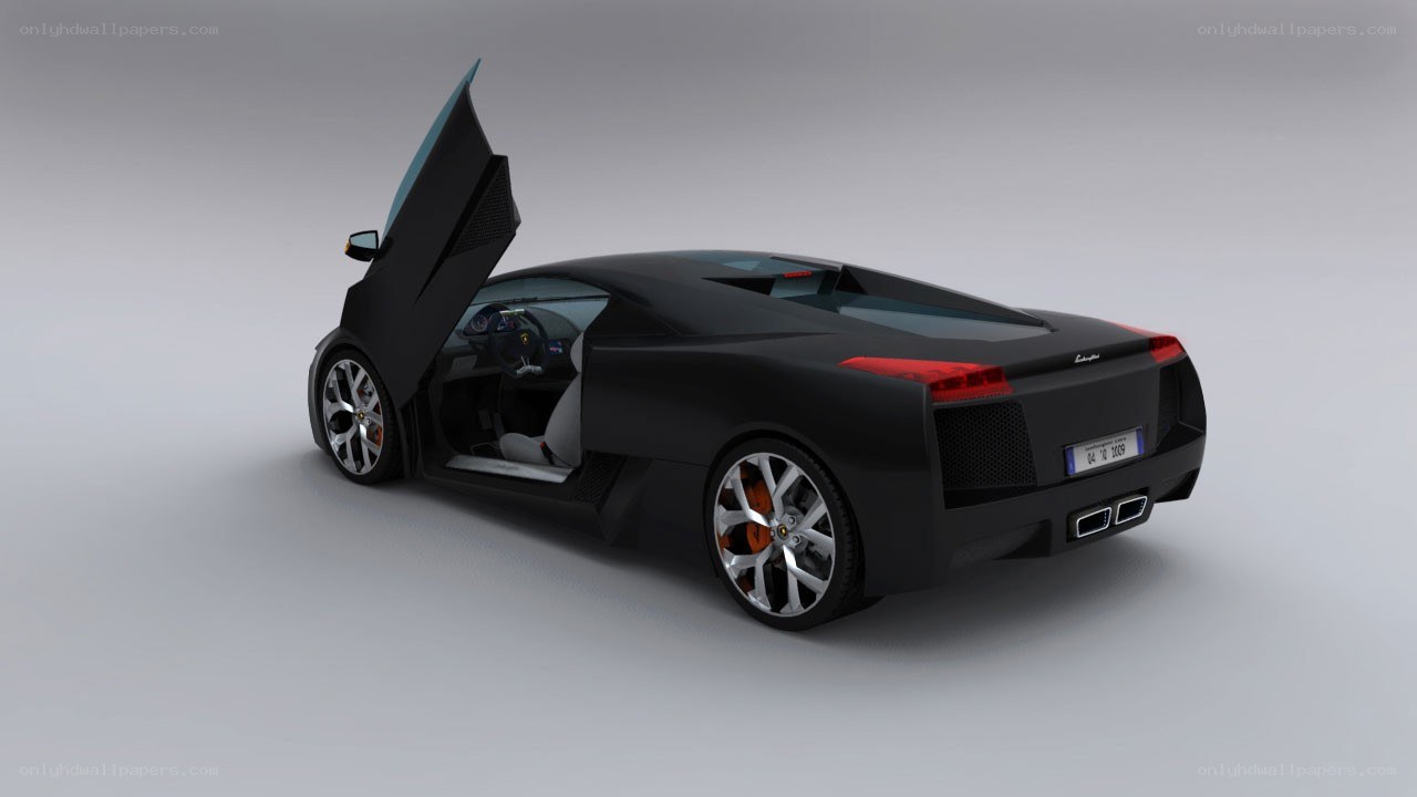 black lamborghini with open door
