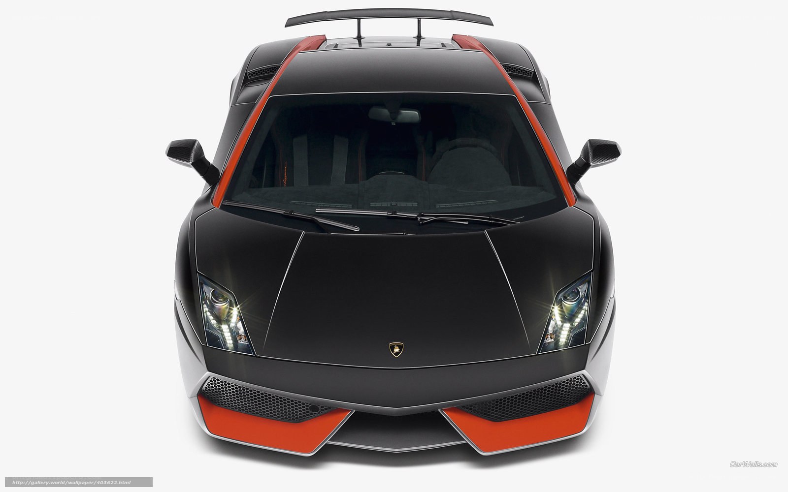 Black Lamborghini with red accents