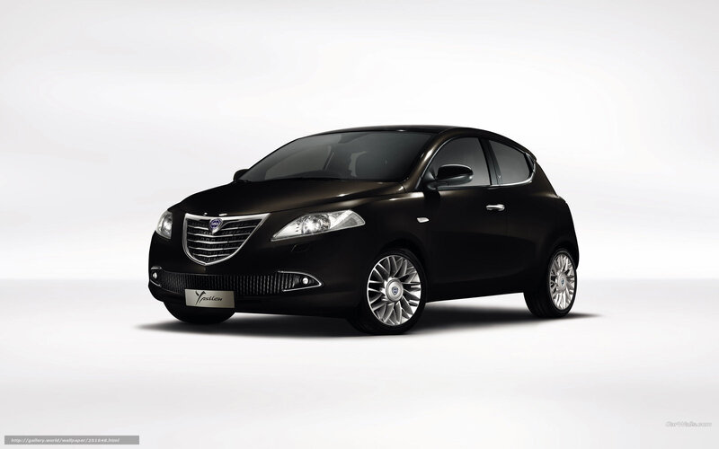 Black Lancia Ypsilon car