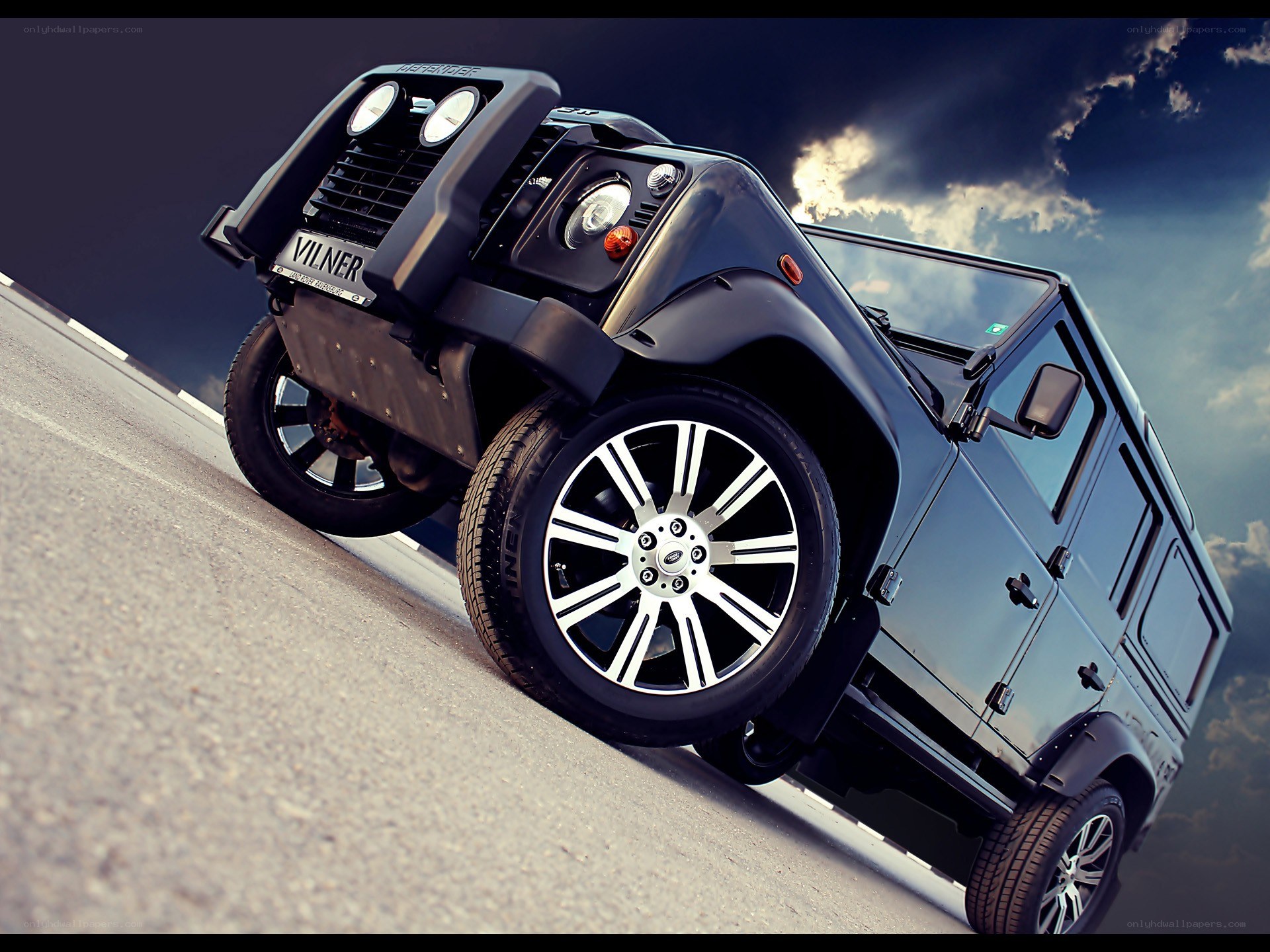 Black Land Rover Defender