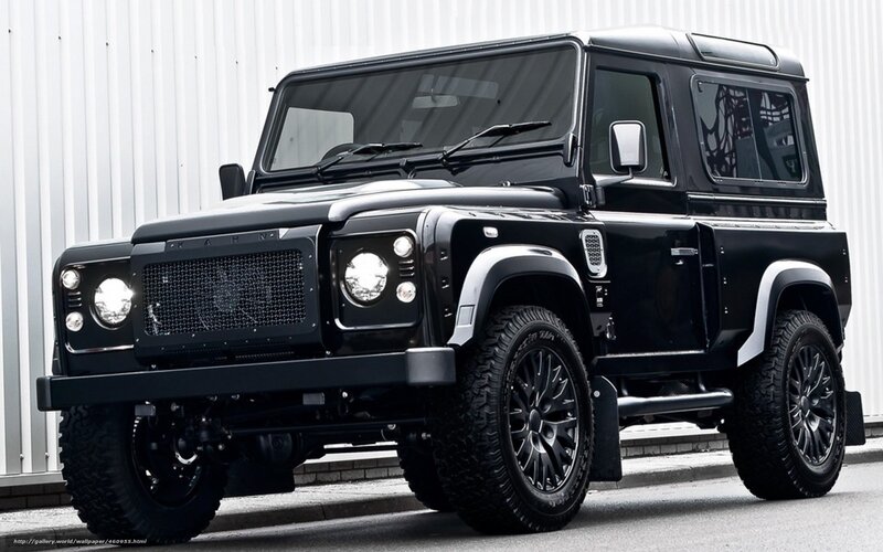 Black Land Rover Defender — Dramatic, Photograph