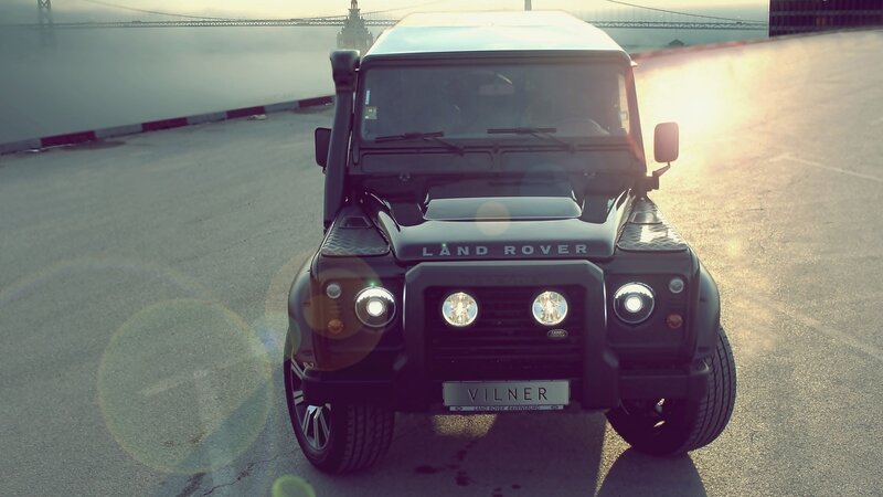 Black Land Rover Defender — Dramatic, Sunset, Photograph, Car