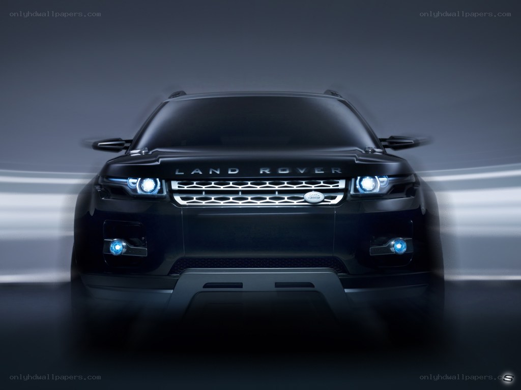 Black Land Rover front view