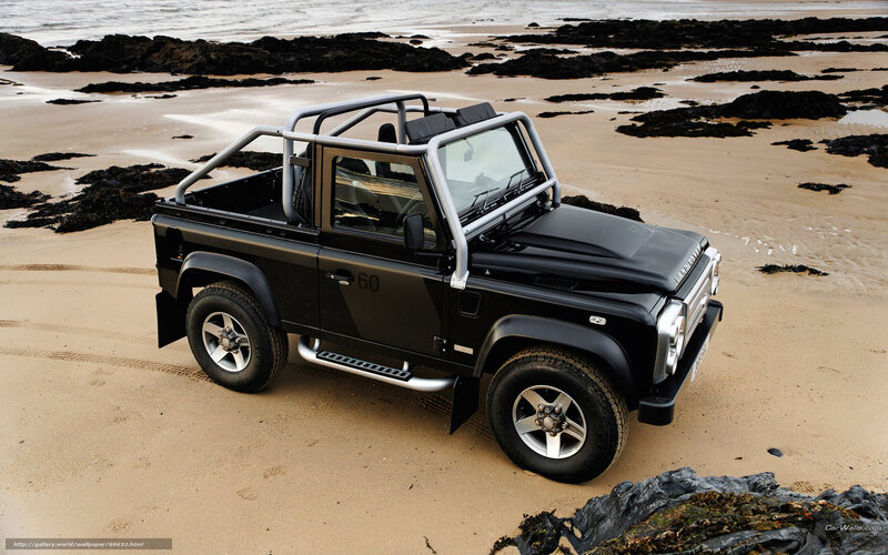 Black Land Rover on Beach — Calm